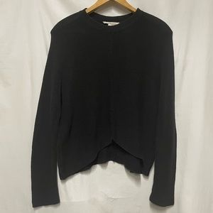 BCBGeneration Black Long Sleeve Knit Sweater XS Poncho style pullover